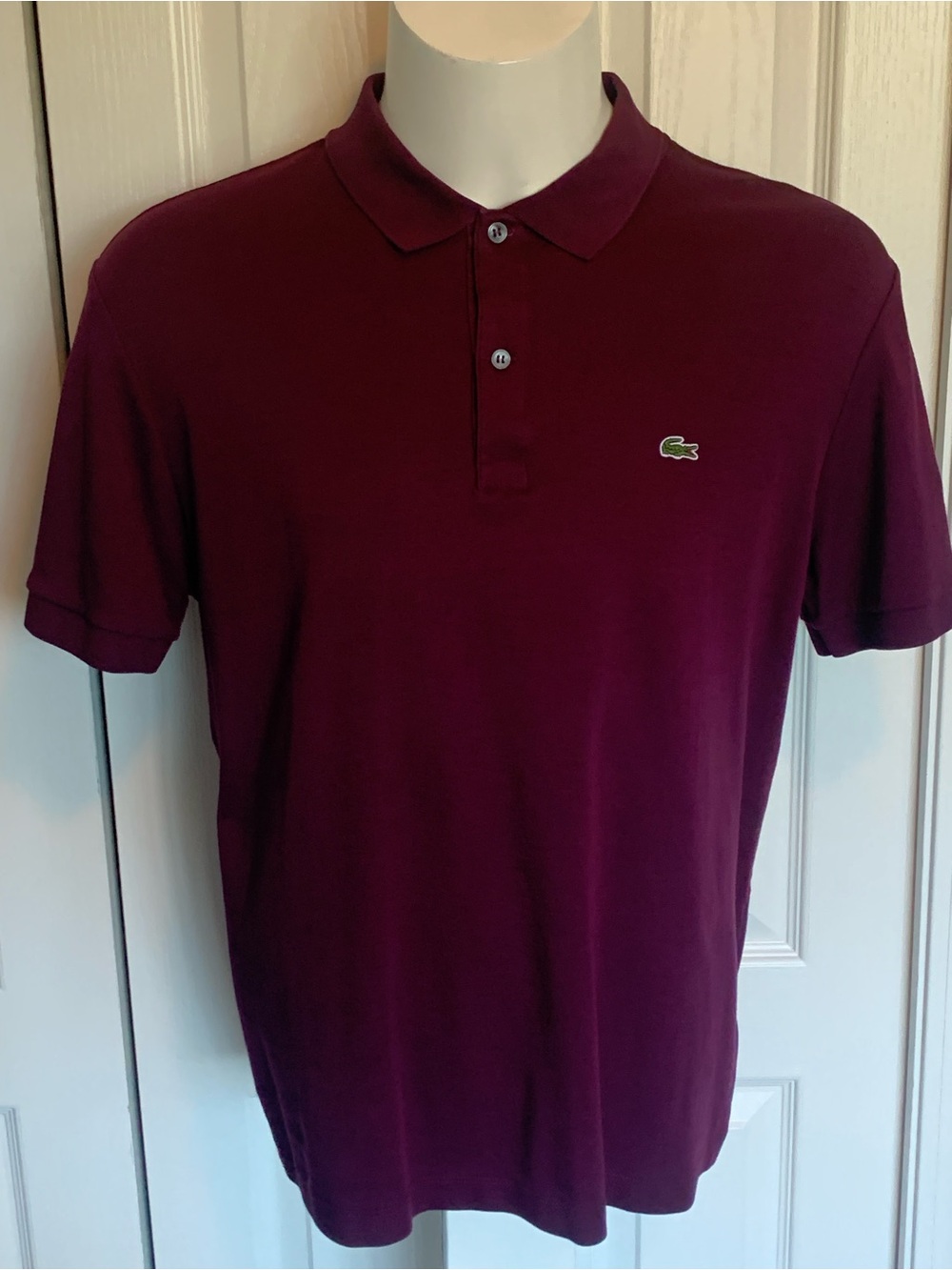 Lacoste Men's Polo Shirt - Deep Burgundy